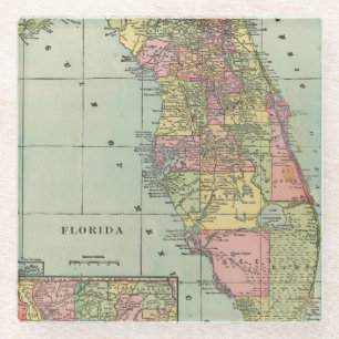 Florida 4 glass coaster