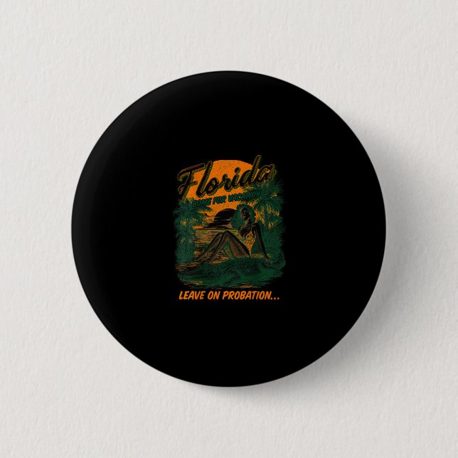 Florida  6 cm round badge (Front)