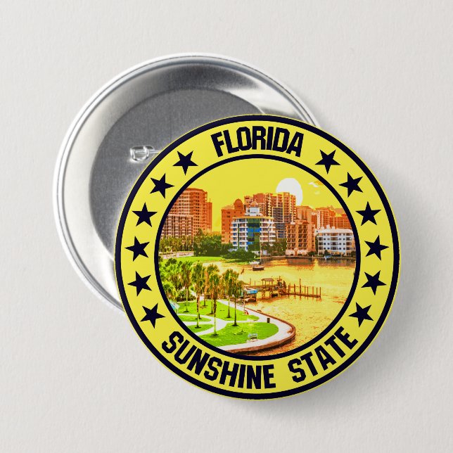 Florida                                            7.5 cm round badge (Front & Back)