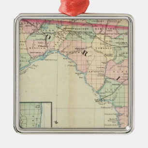 Florida 8 metal ornament