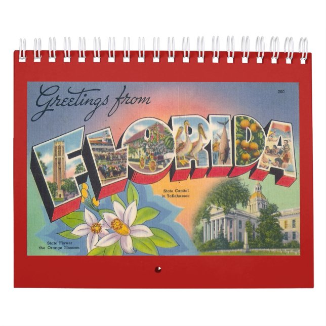 FLORIDA, a Vintage Year Calendar (Cover)