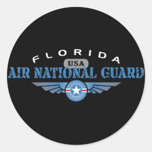 Florida Air National Guard Classic Round Sticker