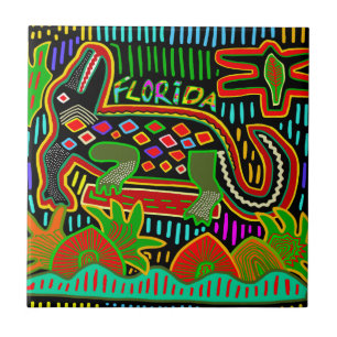 Florida Alligator Ceramic Tile