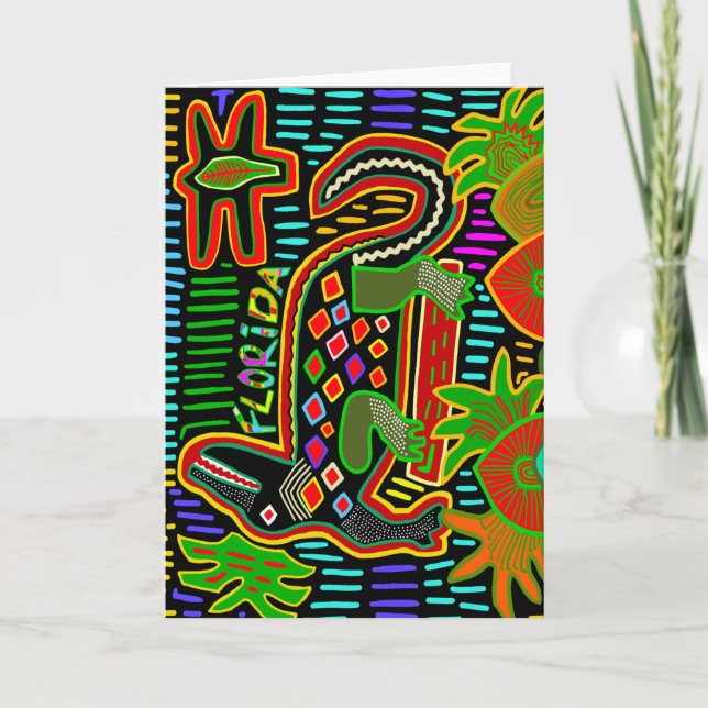 Florida Alligator - Hurrican Critters Card (Front)