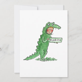 Florida Alligator Invitation