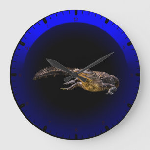 Florida alligator large clock