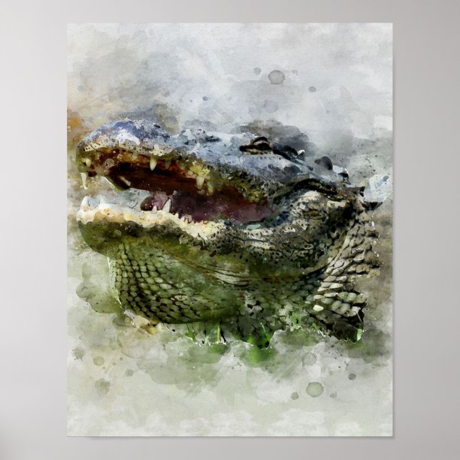 Florida Alligator Painting Poster (Front)
