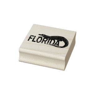 Florida Alligator Rubber Stamp