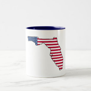Florida American flag coffee mug