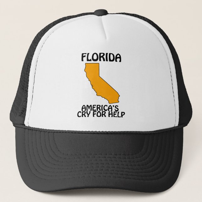 Florida - America's Cry For Help Trucker Hat (Front)