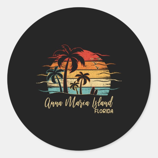 Florida Anna Maria Island Classic Round Sticker (Front)