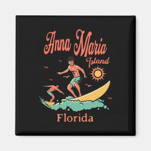 Florida Anna Maria Island Fl Surfer Surfing Fishin Magnet