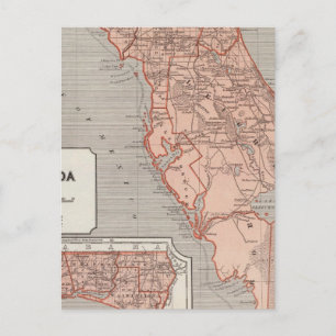 Florida Atlas Map Postcard