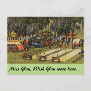 Florida, Bartow, Municipal Trailer Park Postcard