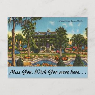 Florida, Bartow, Wonder House Postcard