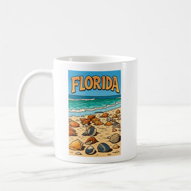"Florida Beach" Coffee Mug (Left)