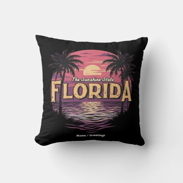 Florida Beach During Sunset Overlooking Ocean  Cushion (Front)