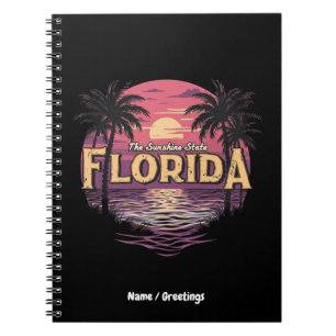 Florida Beach During Sunset Overlooking Ocean Notebook