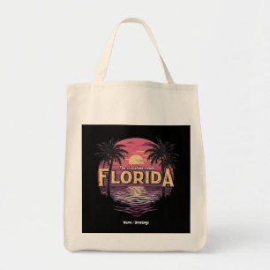 Florida Beach During Sunset Overlooking Ocean Tote Bag