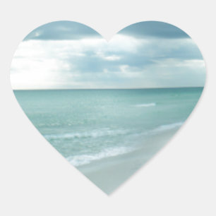 Florida Beach Heart Sticker
