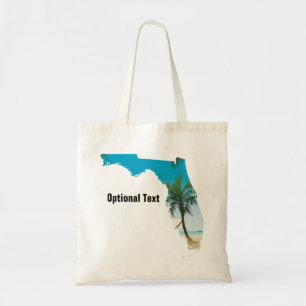 FLORIDA Beach Ocean Palm Tree Filled Tote Bag