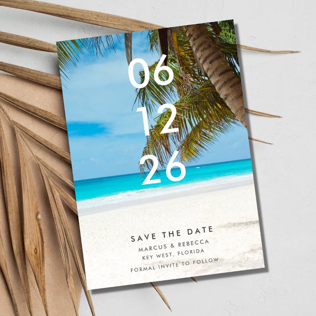 Florida Beach Photo Wedding Save the Date (Florida Beach Photo Wedding Save the Date)