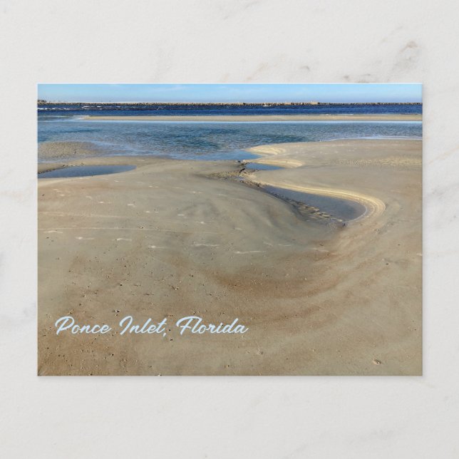 Florida Beach Ponce Inlet Waterway Photography Postcard (Front)
