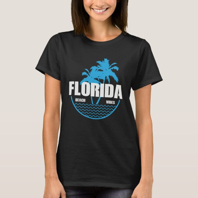 Florida Beach Vibes USA America T-Shirt (Front)