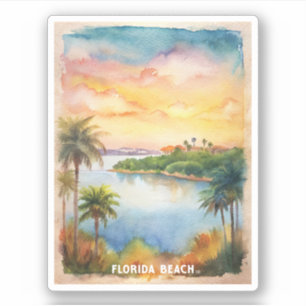 Florida Beach Watercolor Painting