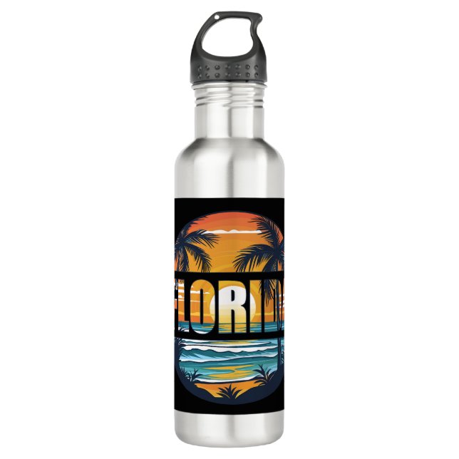 Florida Beach Waves 710 Ml Water Bottle (Front)