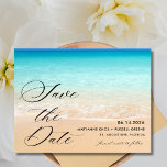 Florida Beach Wedding Save the Date Announcement Postcard<br><div class="desc">Set the stage for your unforgettable Florida beach wedding with our elegant Save the Date Announcement Postcard! Infused with the charm of the Sunshine State's coastline, this postcard features a captivating beach design that perfectly captures the essence of your seaside celebration. Enhanced with an elegant script design, this postcard exudes...</div>