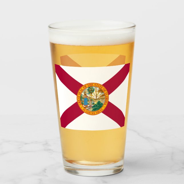 FLORIDA BEER GLASS (Front Filled)
