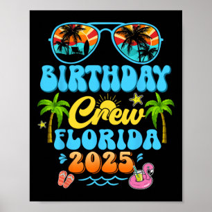 Florida Birthday Crew Vacation Cruise 2025 Summer  Poster