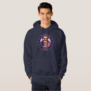 Florida, blue hoodie