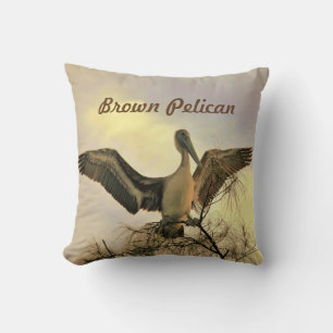 Florida Brown Pelican in Flight Cushion
