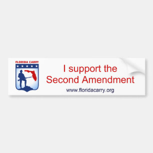 Florida Carry - I support the 2nd Amendment Bumper Sticker