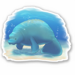 Florida Charity Manatee Sticker