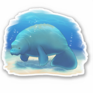 Florida Charity Manatee Sticker