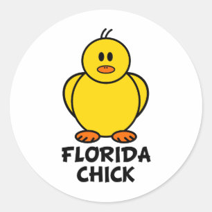 Florida Chick Classic Round Sticker
