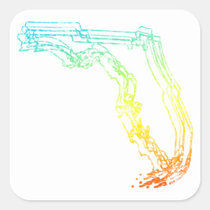 florida chill blur square sticker