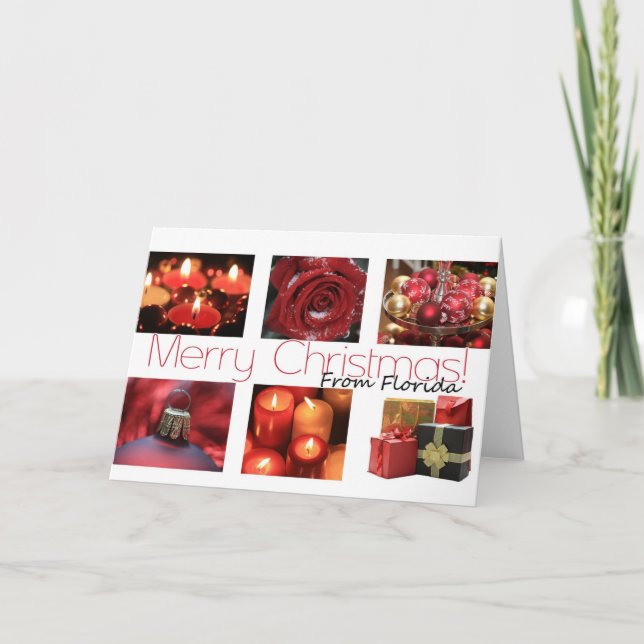Florida   Christmas Card, state specific Holiday Card (Front)