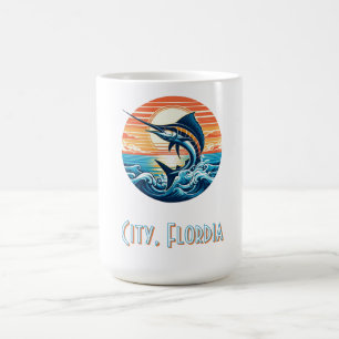 Florida Coastal/nautical/beach marlin sunset Coffee Mug