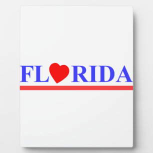 Florida coeur rouge plaque