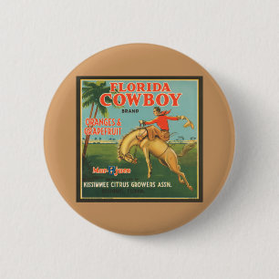 Florida Cowboy 6 Cm Round Badge