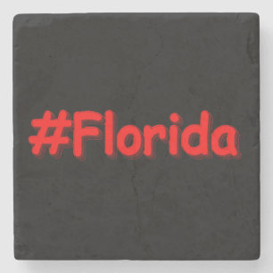 "#Florida " Cute Design. Buy Now Stone Coaster