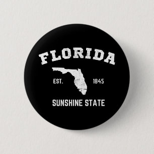 Florida Est 1845 Sunshine State 6 Cm Round Badge