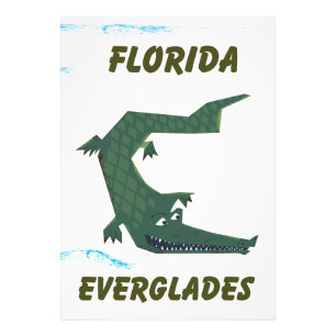 Florida Everglades Alligator vacation art. Photo Print