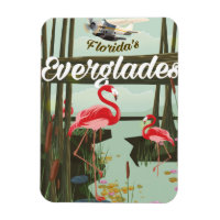 Florida Everglades cartoon travel poster