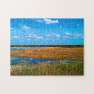Florida Everglades Sawgrass, Sky & Reflections Jigsaw Puzzle