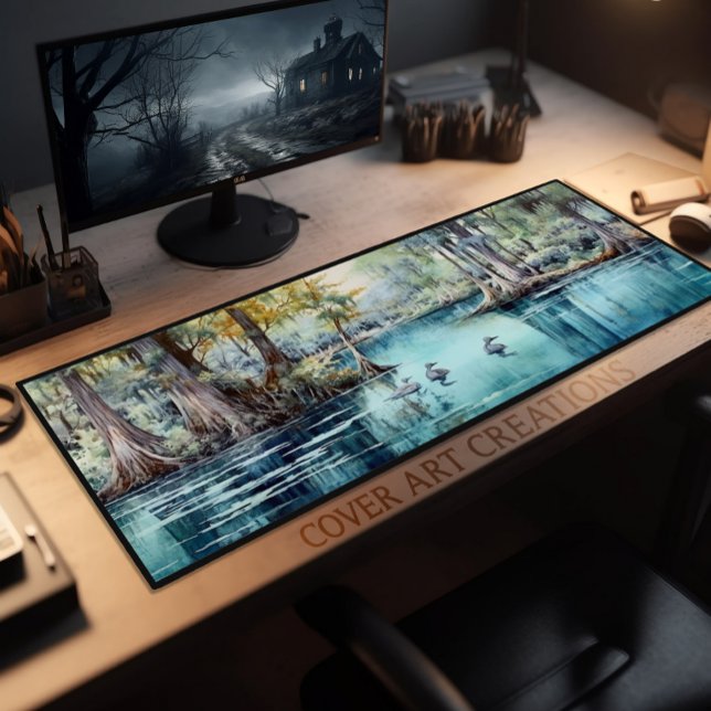 Florida Everglades Swamp, Watercolor Desk Mat (Creator Uploaded)